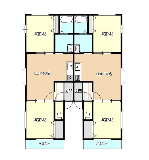 角部屋の清潔なお部屋