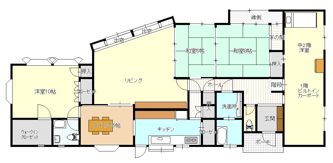 売家　長崎市鳴見台　光風台(間取)