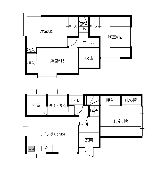 売家　長崎市西町(間取)